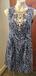 Nanette Lepore blue beaded sleeveless dress 10